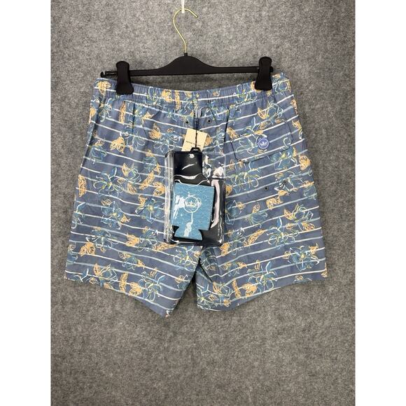 NWT Peter Millar Men's Size L Crown Blue Swim Trunks Shorts Includes Beer Koozie - Picture 5 of 16